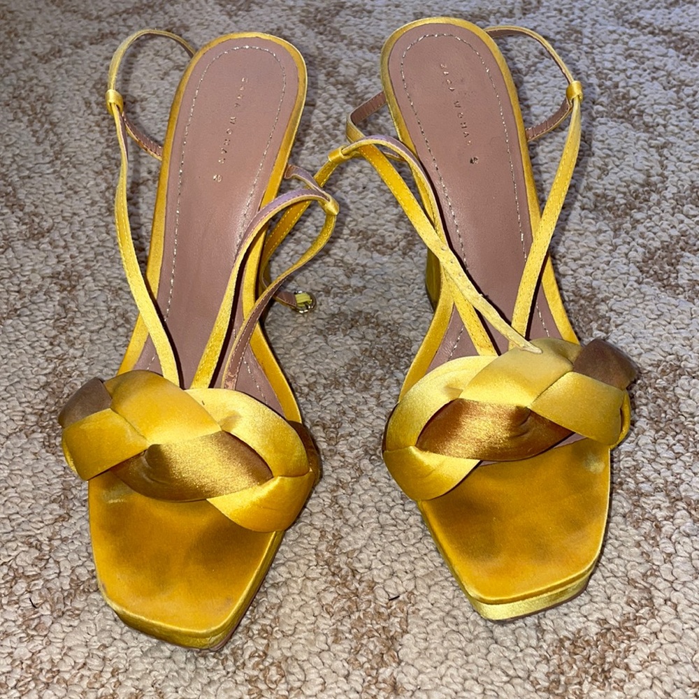 Zara Woman’s Chunky Yellow Heel